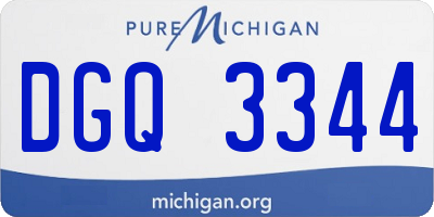 MI license plate DGQ3344