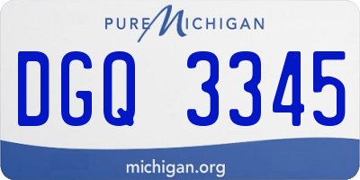 MI license plate DGQ3345
