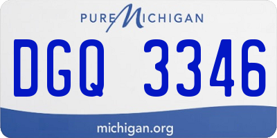 MI license plate DGQ3346