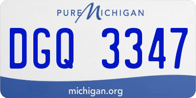 MI license plate DGQ3347