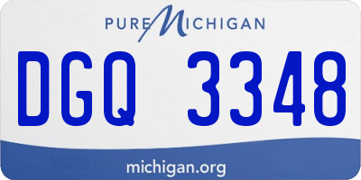 MI license plate DGQ3348