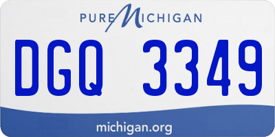 MI license plate DGQ3349