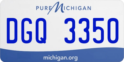 MI license plate DGQ3350