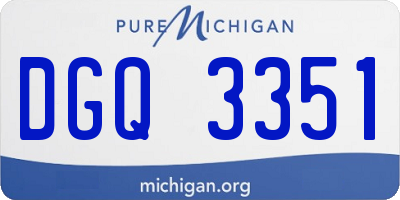 MI license plate DGQ3351