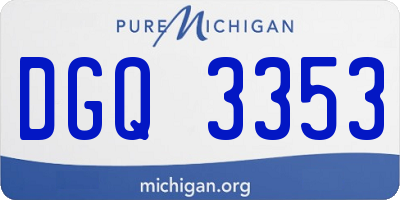 MI license plate DGQ3353