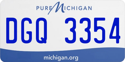 MI license plate DGQ3354