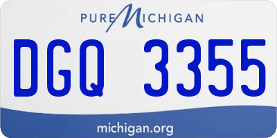 MI license plate DGQ3355