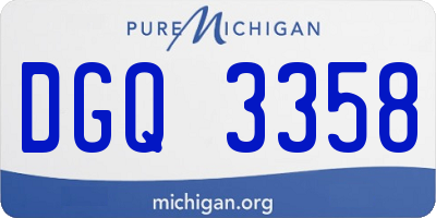 MI license plate DGQ3358