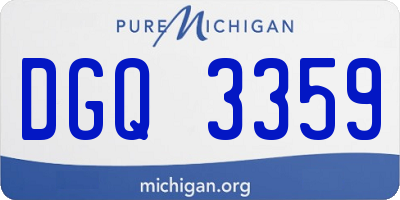 MI license plate DGQ3359