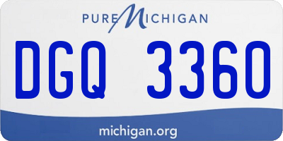 MI license plate DGQ3360