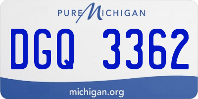 MI license plate DGQ3362