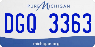 MI license plate DGQ3363