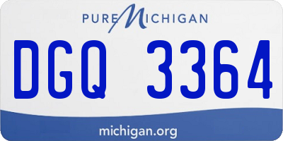 MI license plate DGQ3364
