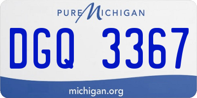 MI license plate DGQ3367