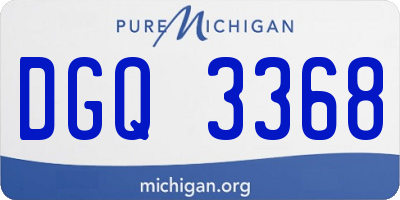 MI license plate DGQ3368
