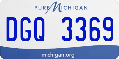 MI license plate DGQ3369
