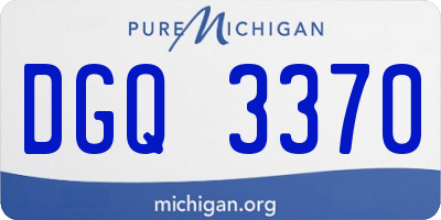 MI license plate DGQ3370