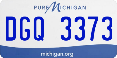 MI license plate DGQ3373