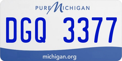 MI license plate DGQ3377