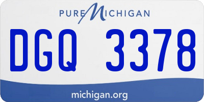 MI license plate DGQ3378