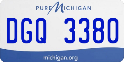 MI license plate DGQ3380