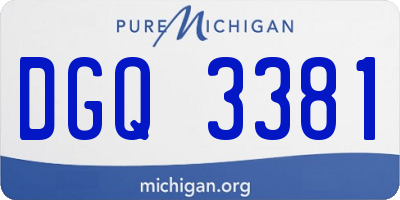 MI license plate DGQ3381
