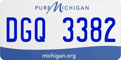 MI license plate DGQ3382