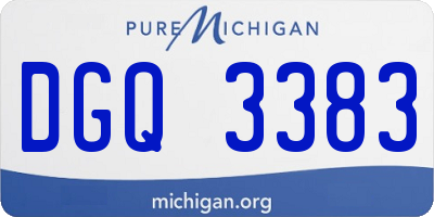 MI license plate DGQ3383