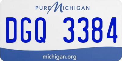 MI license plate DGQ3384