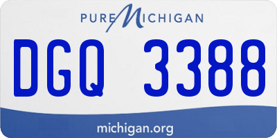 MI license plate DGQ3388