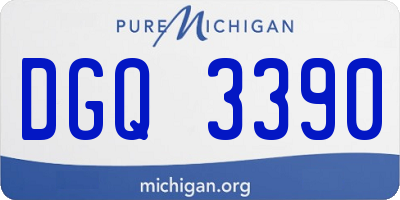 MI license plate DGQ3390