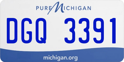 MI license plate DGQ3391