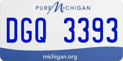 MI license plate DGQ3393