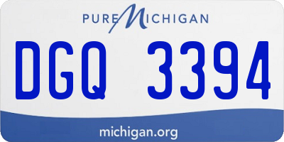 MI license plate DGQ3394
