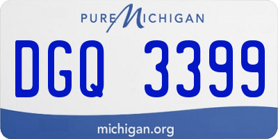 MI license plate DGQ3399