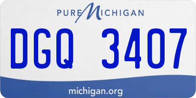 MI license plate DGQ3407