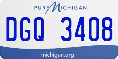 MI license plate DGQ3408