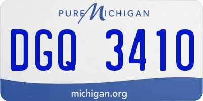 MI license plate DGQ3410