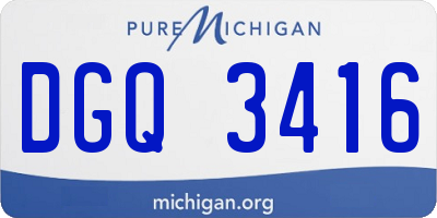 MI license plate DGQ3416