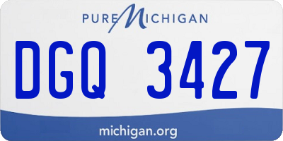 MI license plate DGQ3427