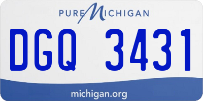 MI license plate DGQ3431