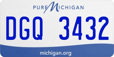 MI license plate DGQ3432