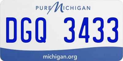 MI license plate DGQ3433
