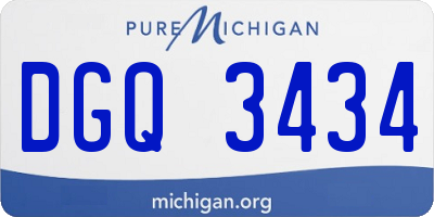 MI license plate DGQ3434