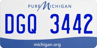 MI license plate DGQ3442