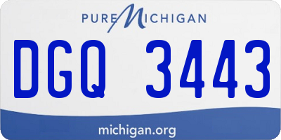 MI license plate DGQ3443