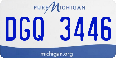 MI license plate DGQ3446