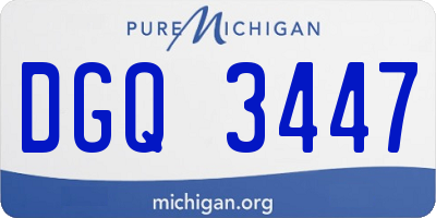 MI license plate DGQ3447