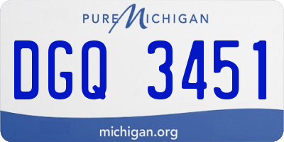 MI license plate DGQ3451