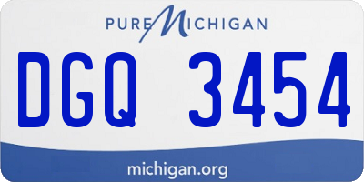 MI license plate DGQ3454